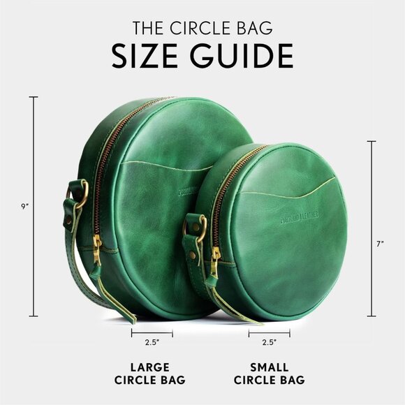 Leather Goods Circle Crossbody Bag for Women Cowboy Mint - Picture 4 of 6